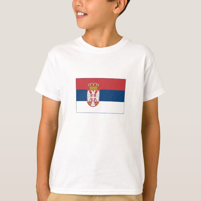 T-shirt Drapeau de la Serbie (Devant)
