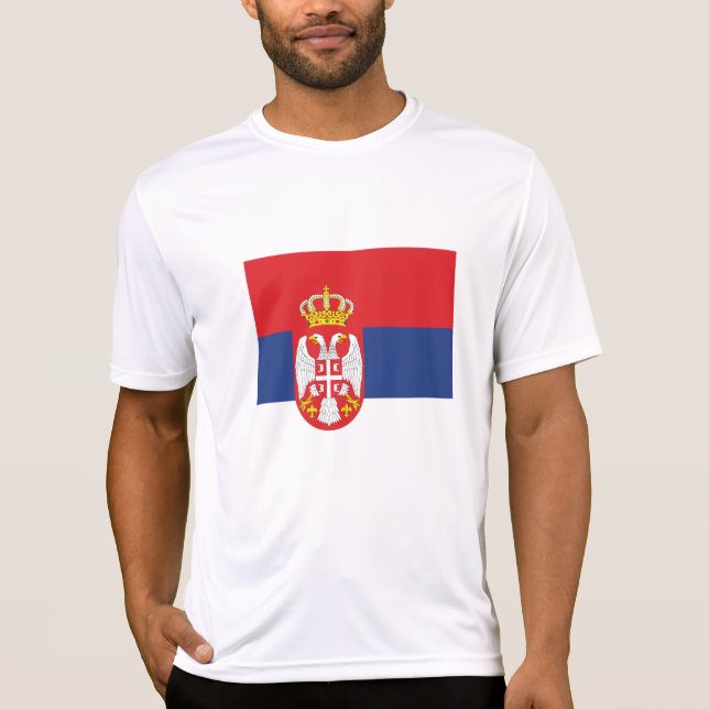 T-shirt drapeau de la Serbie (Devant)