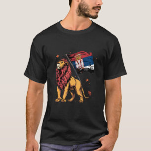 T-shirt Drapeau de la Serbie Fierté serbe Lion Srbija Raci