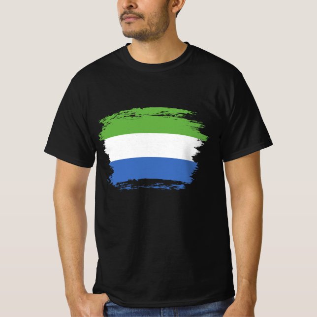 T-shirt drapeau de la Sierra Leone (Devant)