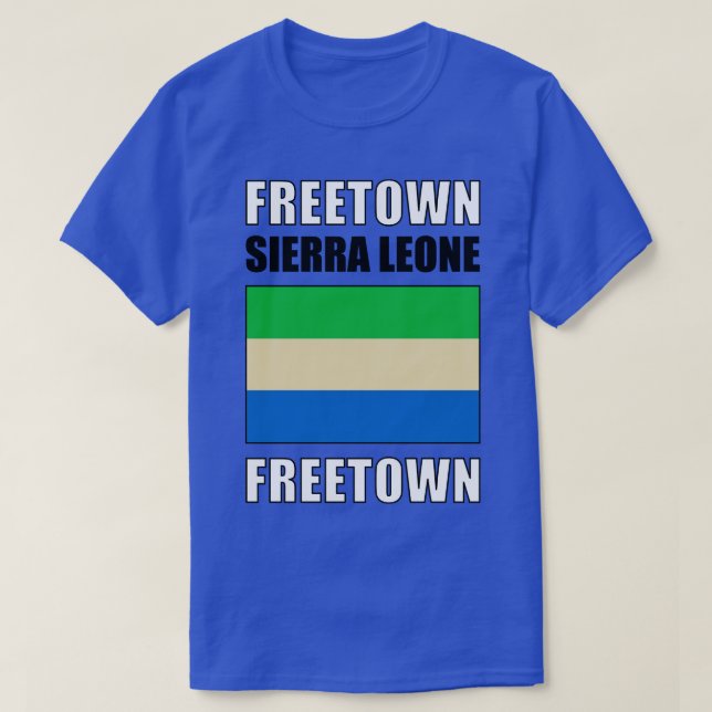 T-shirt Drapeau de la Sierra Leone (Design devant)