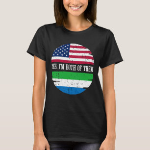 T-shirt Drapeau de la Sierra Leone à moitié américain Root