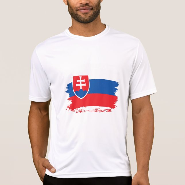 T-shirt Drapeau de la Slovaquie (Devant)