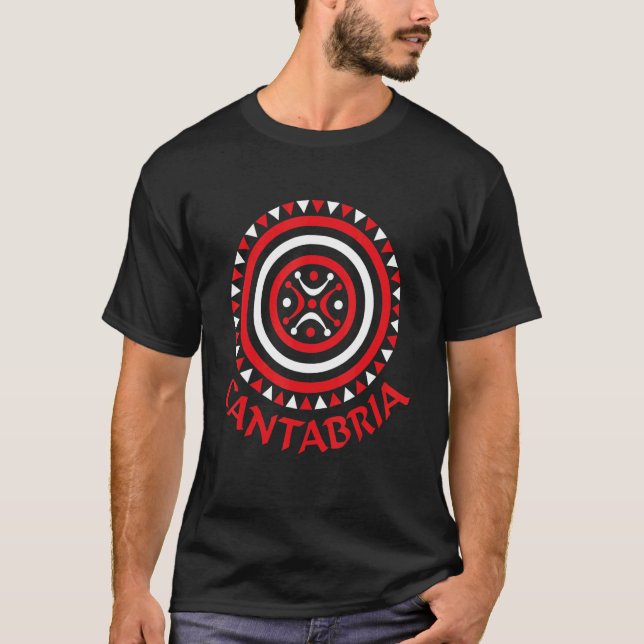 T-shirt Drapeau de la stèle de Cantabrie Cantabrie (Devant)