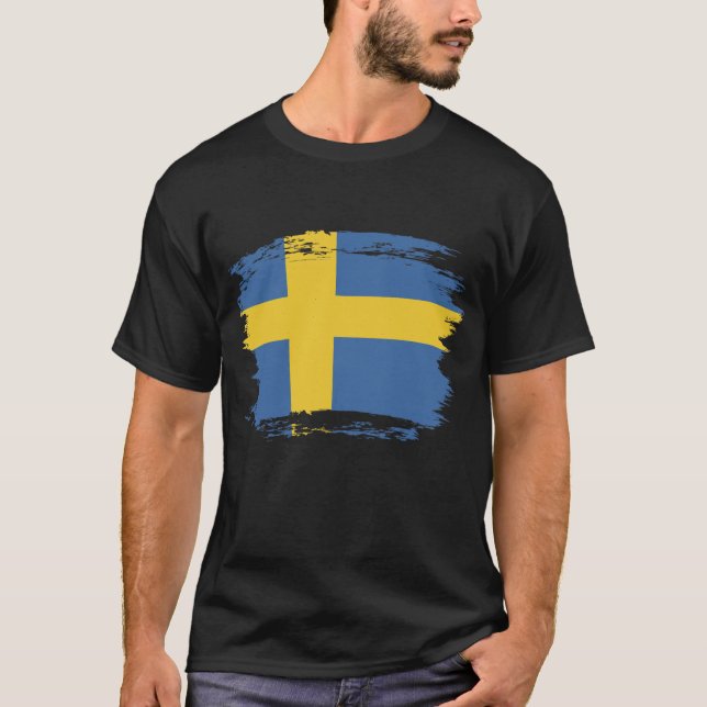 T-shirt Drapeau de la Suède (Devant)