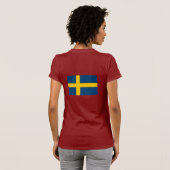 T-shirt Drapeau de la Suède (Dos entier)