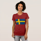 T-shirt Drapeau de la Suède (Devant entier)