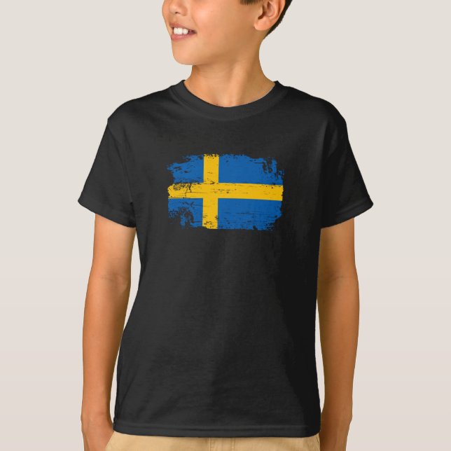 T-shirt Drapeau de la Suède (Devant)