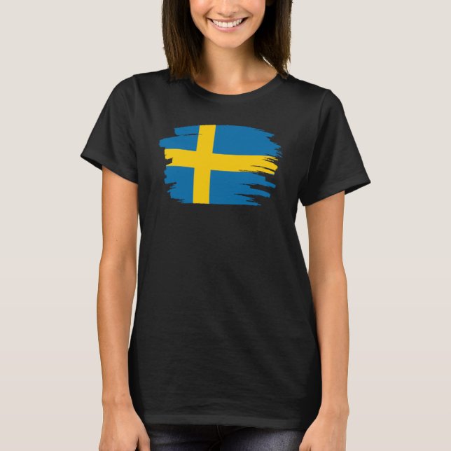 T-shirt Drapeau de la Suède (Devant)