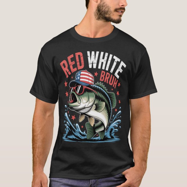 T-shirt Drapeau de la Suède sur une canne à pêche (Devant)