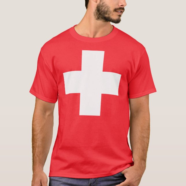 T-shirt Drapeau de la Suisse (Devant)