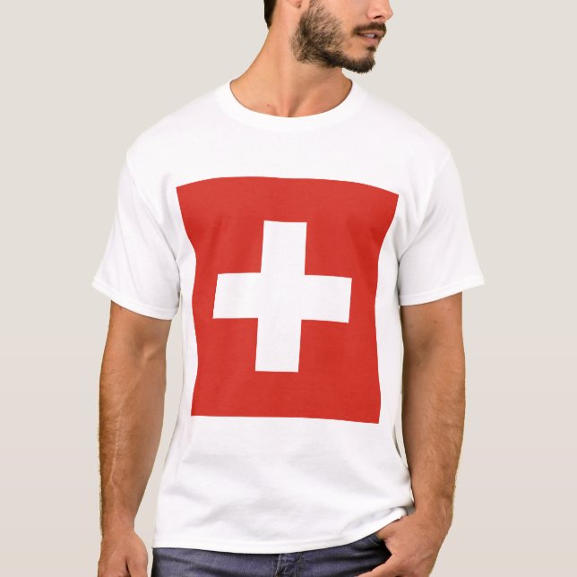 T-shirt Drapeau de la Suisse (Devant)