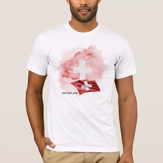 T-shirt drapeau de la Suisse (Devant)