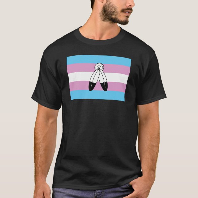 T-shirt Drapeau de la Trans Pride à deux esprits (Devant)