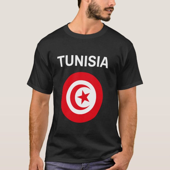 T-shirt Drapeau de la Tunisie Moderne (Devant)
