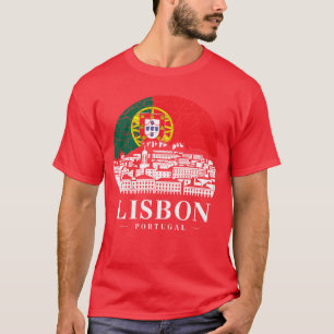 T-shirt Drapeau de la ville de Lisbonne Portugal drôle