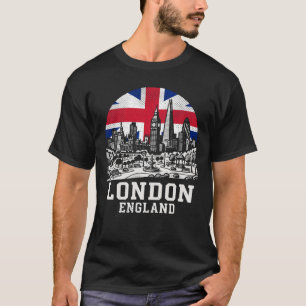 T-shirt Drapeau de la ville de Londres Angleterre Royaume-