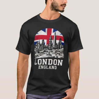 T-shirt Drapeau de la ville de Londres Angleterre Royaume-