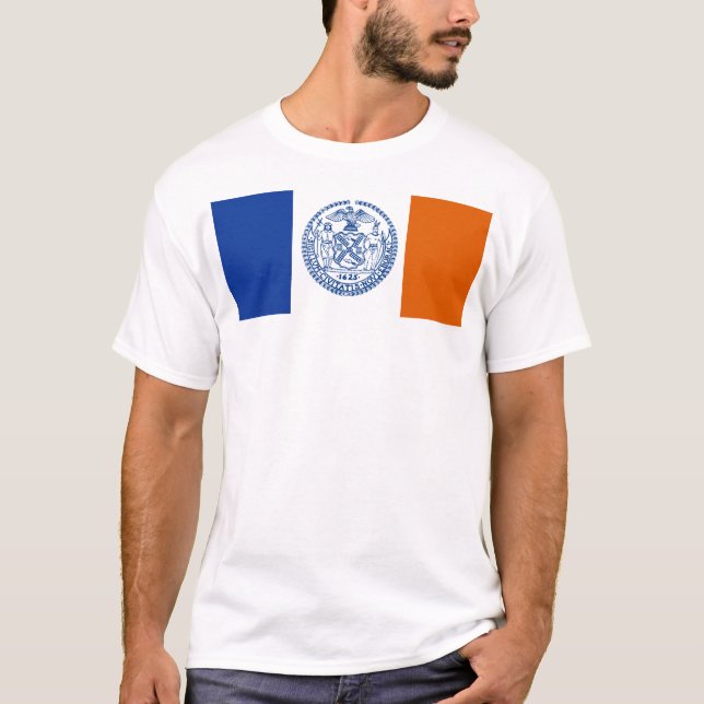 T-shirt Drapeau de la ville de New York (Devant)