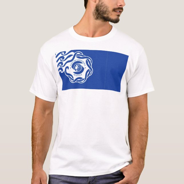 T-shirt Drapeau de la ville de Seattle (Devant)