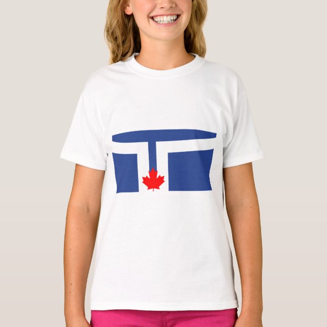 T-shirt Drapeau de la ville de Toronto (Canada) (Devant)
