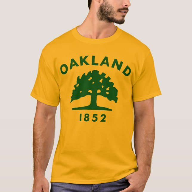 T-shirt Drapeau de la ville d'Oakland (Devant)