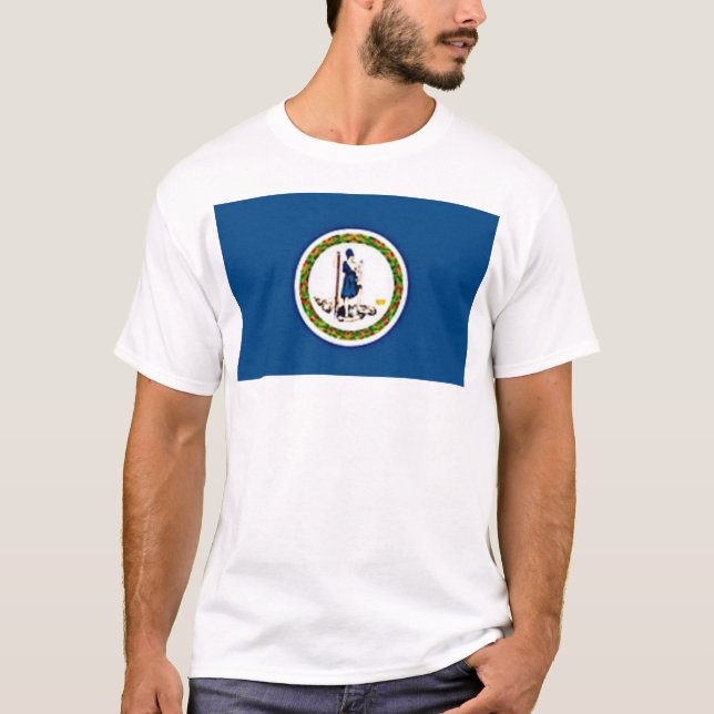 T-shirt Drapeau de la Virginie (Devant)