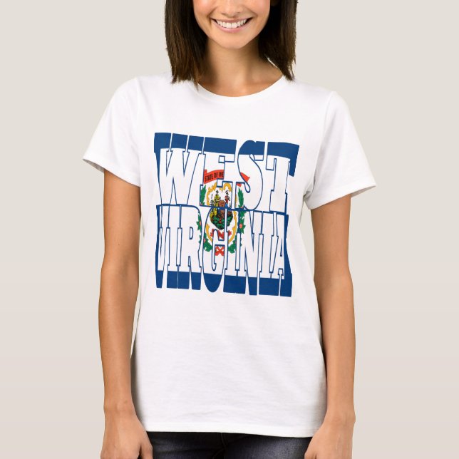 T-shirt Drapeau de la Virginie-Occidentale (Devant)