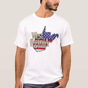 T-shirt Drapeau de la Virginie Occidentale