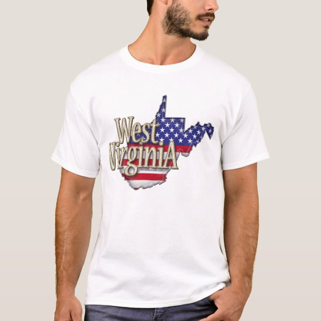 T-shirt Drapeau de la Virginie Occidentale (Devant)