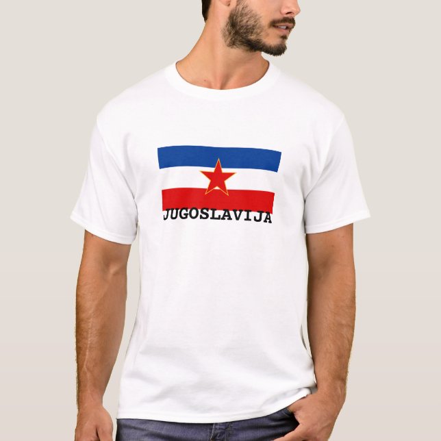 T-shirt Drapeau de la Yougoslavie (1945-1992) (Devant)