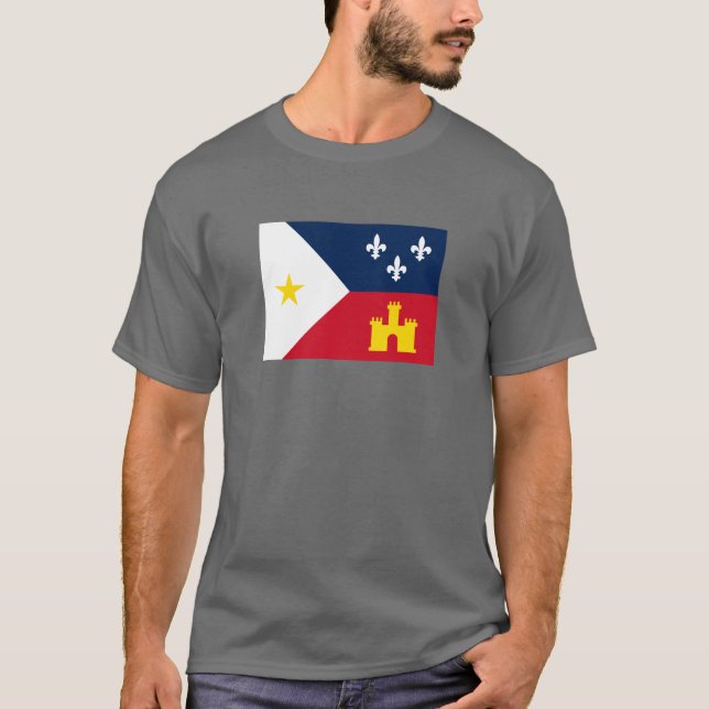 T-shirt Drapeau de l'Acadiana (Devant)