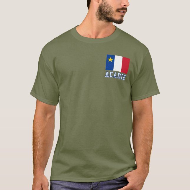 T-shirt Drapeau de l'Acadie (Devant)