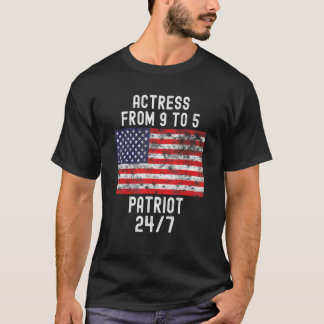 T-shirt Drapeau de l'actrice Patrio 4 juillet