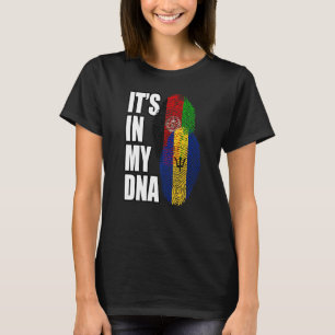 T-shirt Drapeau De L'Adn De La Barbade Et De L'Afghanistan