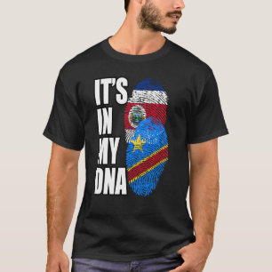 T-shirt Drapeau De L'Adn De Mélange Démocratique Du Congo