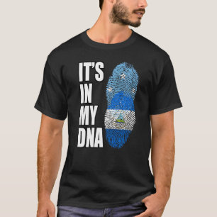 T-shirt Drapeau De L'Adn Du Nicaragua Et De La Micronésie