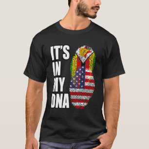 T-shirt Drapeau De L'Adn Du Patrimoine Mélangé Au Zimbabwe