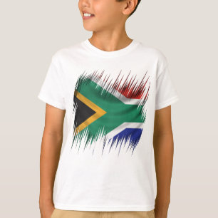 T-shirt Drapeau de l'Afrique du Sud de défibreurs