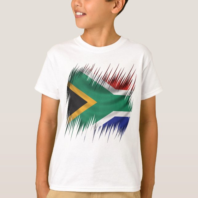 T-shirt Drapeau de l'Afrique du Sud de défibreurs (Devant)