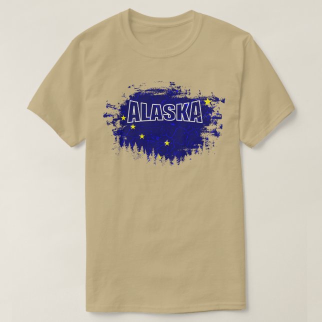 T-shirt Drapeau de l'Alaska (Design devant)