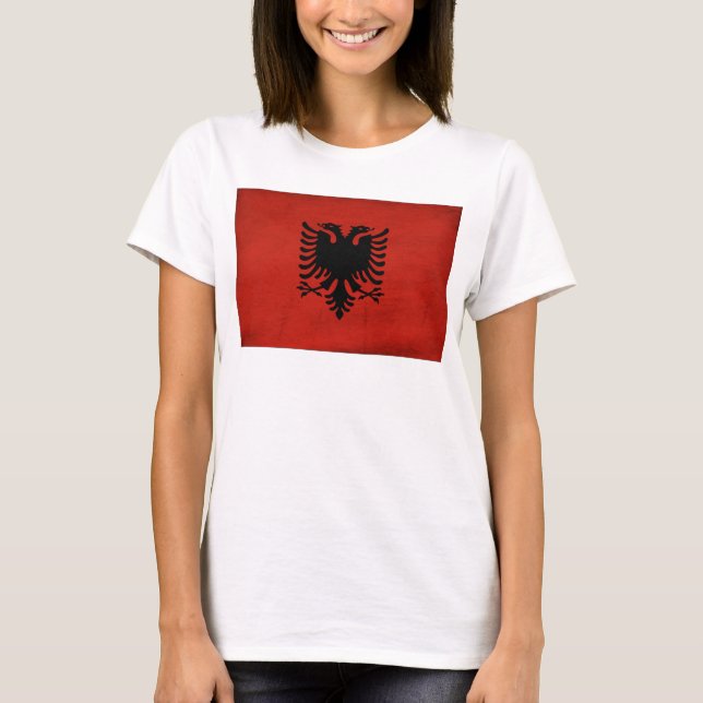 T-shirt Drapeau de l'Albanie (Devant)