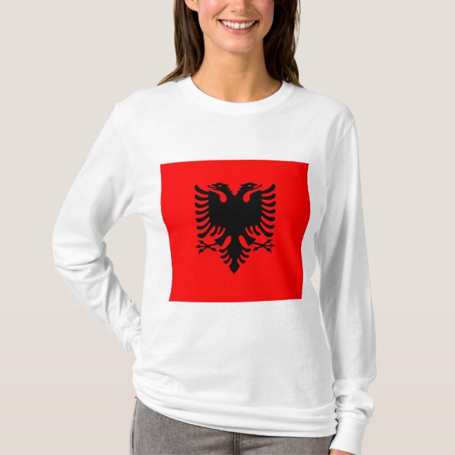 T-shirt Drapeau de l'Albanie (Devant)