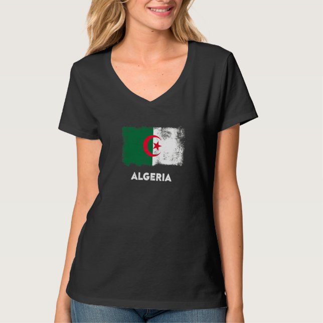 T-shirt Drapeau de l'Algérie   (Devant)