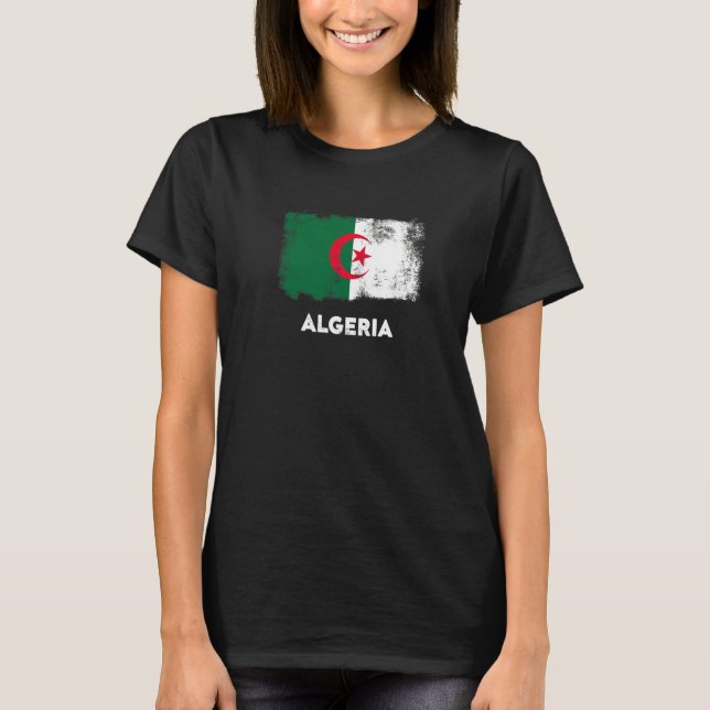 T-shirt Drapeau de l'Algérie   (Devant)