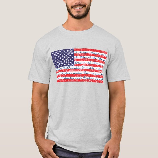 T-shirt Drapeau de l'Allégience USA (Devant)