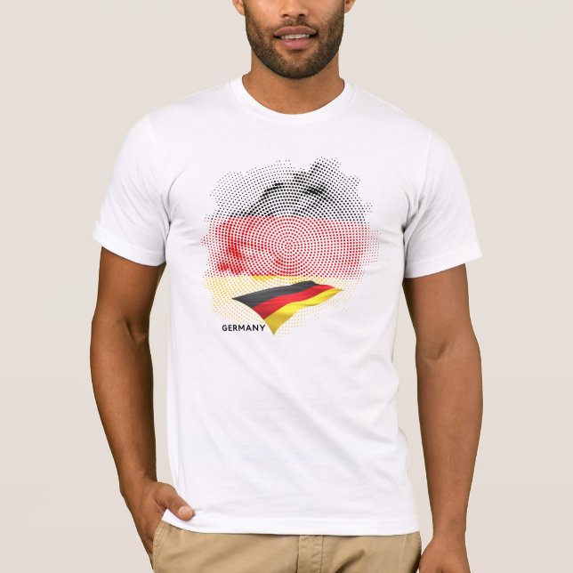 T-shirt Drapeau de l'Allemagne (Devant)