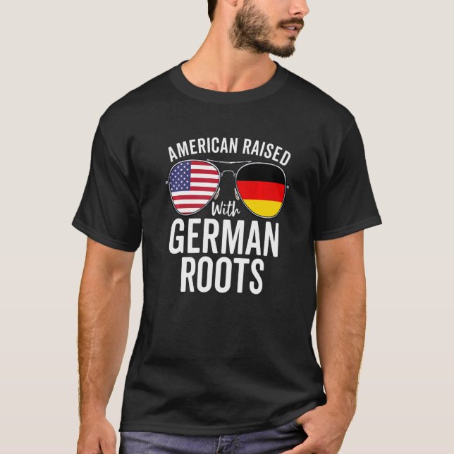 T-shirt Drapeau De L'Allemagne Américaine Aux Racines Alle (Devant)