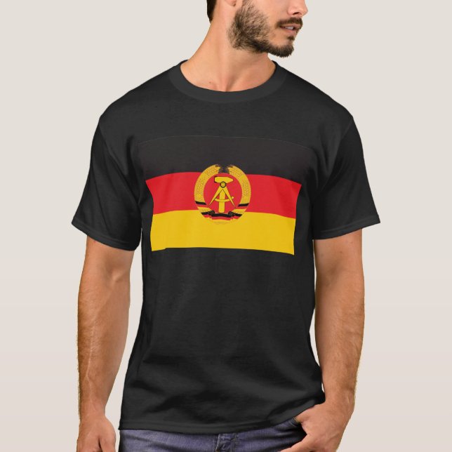 T-shirt Drapeau de l'Allemagne de l'Est (Devant)