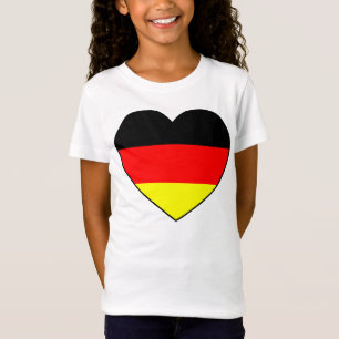 T-Shirt Drapeau de l'Allemagne du Coeur de football